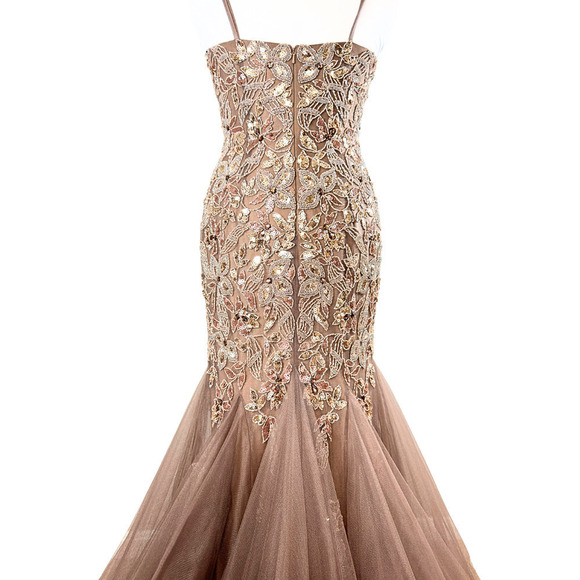Jovani Dress Sequin Beaded Crystal Sweatheart Neckline Mermaid‎ Evening Gown - Picture 6 of 9